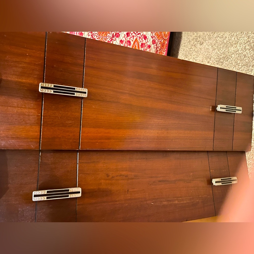 Art Deco Drawer Pulls Hardware Metal Set of 10. Rare find.